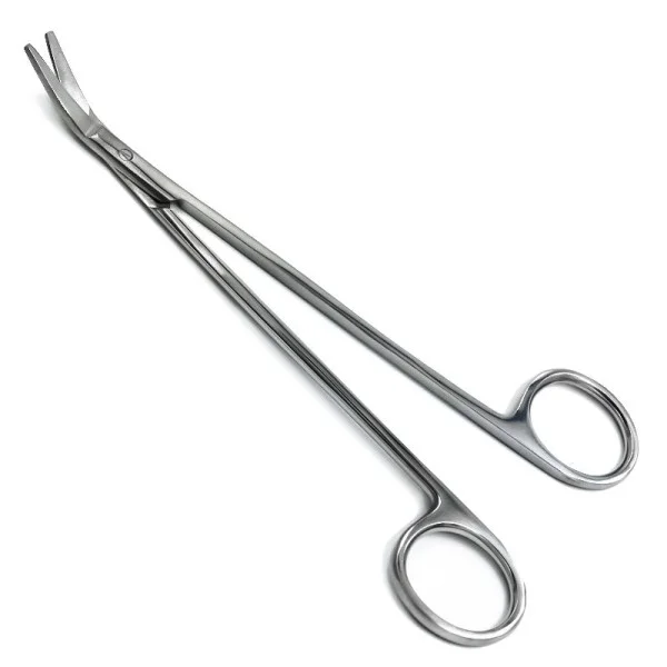 PI-02-1503.1. Ножиці судинні, вертикально-зігнуті під кутом, 160 мм. PARADISE